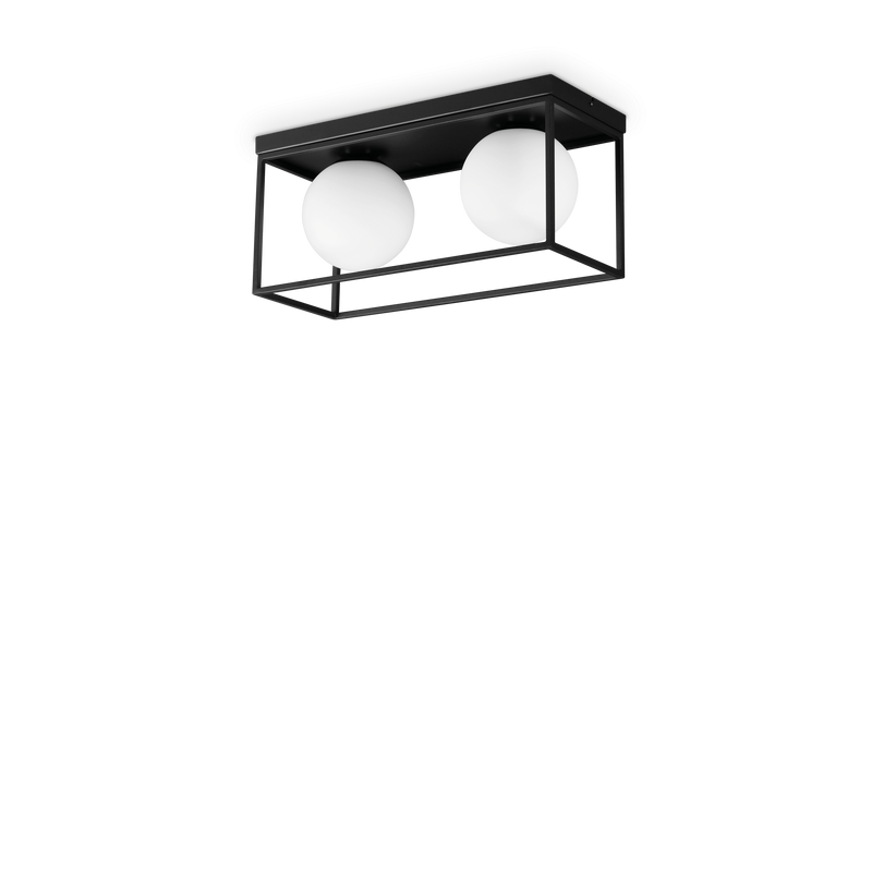 Plafoniera/Aplica LINGOTTO Ideal Lux, E14 max 2 x 28W, Negru