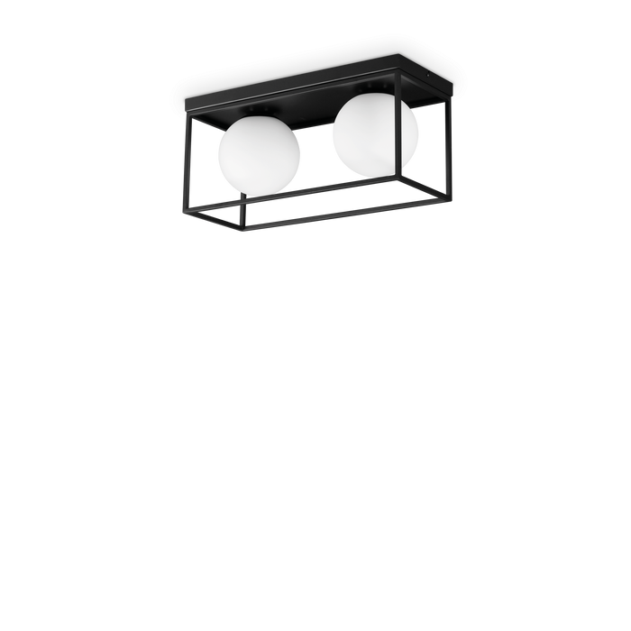 Plafoniera/Aplica LINGOTTO Ideal Lux, E14 max 2 x 28W, Negru, 304137