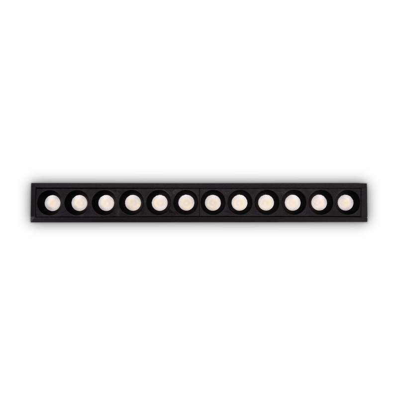Spot Încastrat Ideal Lux Lika, Negru, LED, Ø23.6 cm