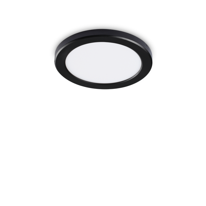 Plafoniera Aplicata/Incastrata LED AURA Ideal Lux, 20W, Negru, 22 cm, Round, 4000 K
