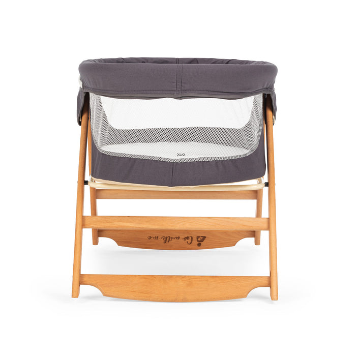 Patut Cosulet Cradle pentru Bebelusi Asi Home Go With Me - Grey Lemn | Bumbac 57X103X64 cm