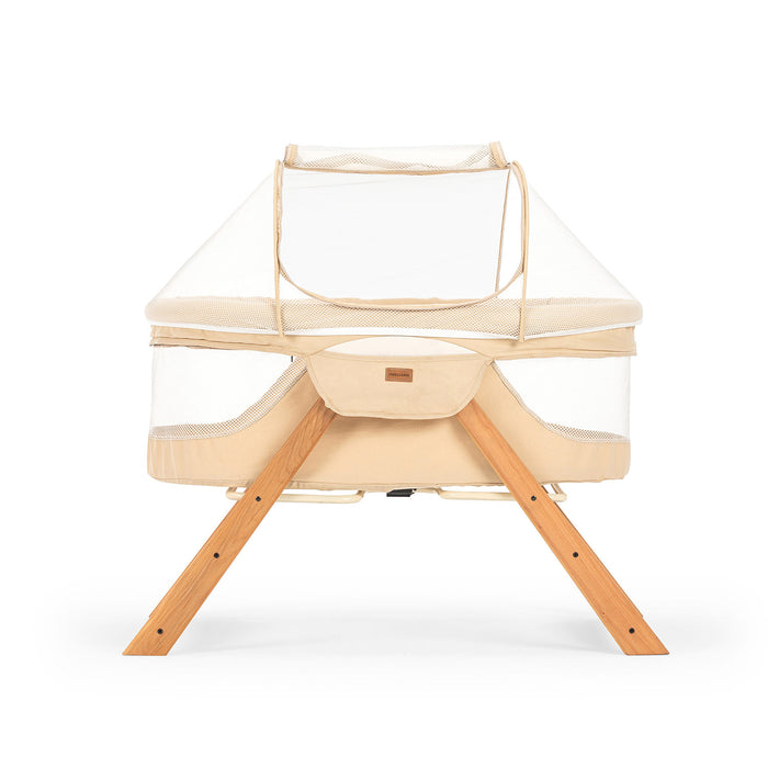 Patut Cosulet Cradle pentru Bebelusi Asi Home Go With Me - Beige Lemn | Bumbac 57X103X64 cm