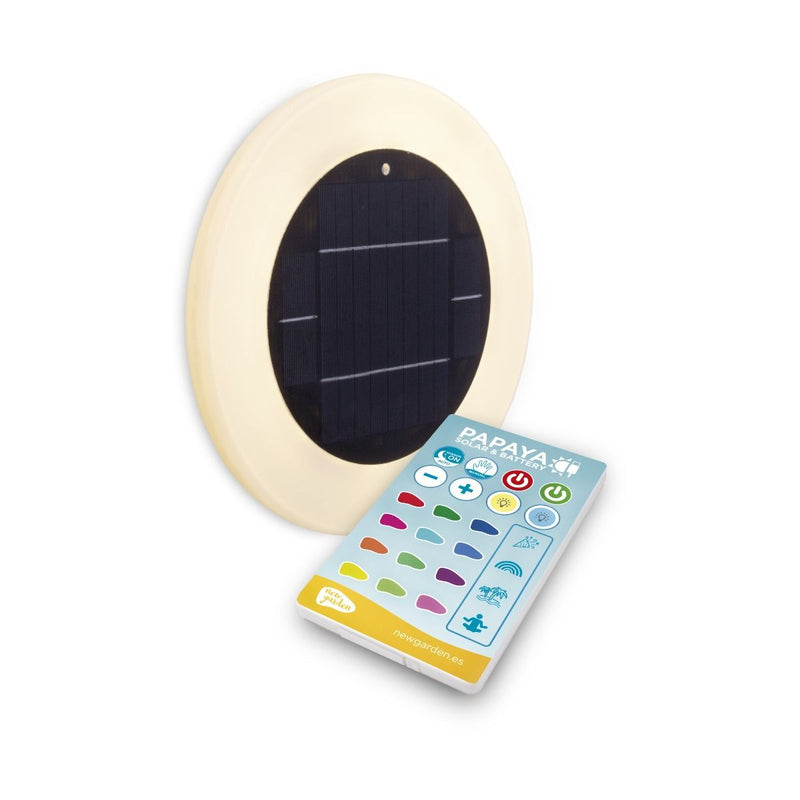Lampă decorativă cu baterie New Garden Papaya 12 🔋 RGB + Lumină Caldă, Ø12 cm, IP68 – Exterior, Plutitoare