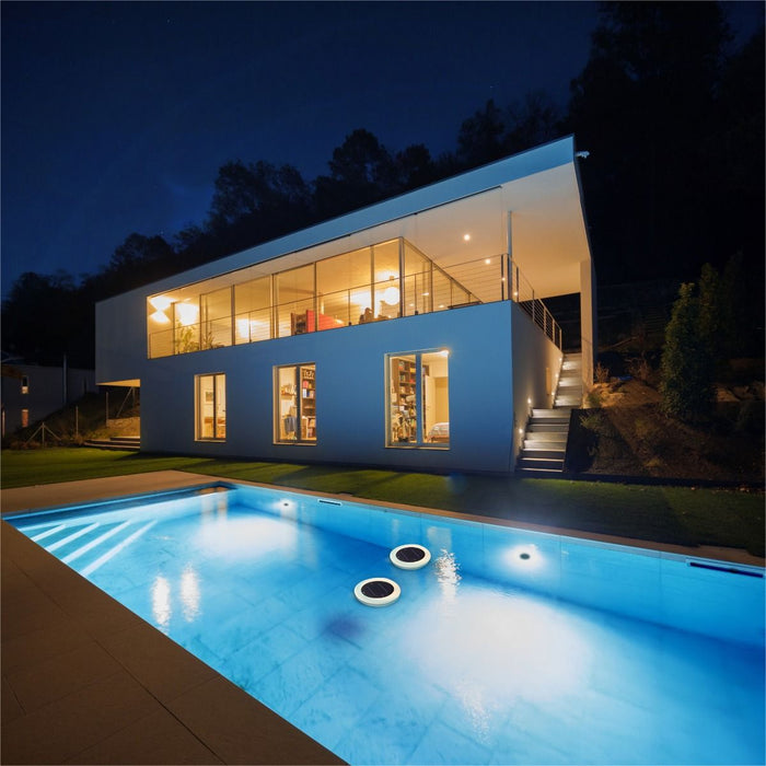 Lampă solară decorativă pentru piscină New Garden Papaya 30 – RGB, 800 lm, IP68, Ø29 cm