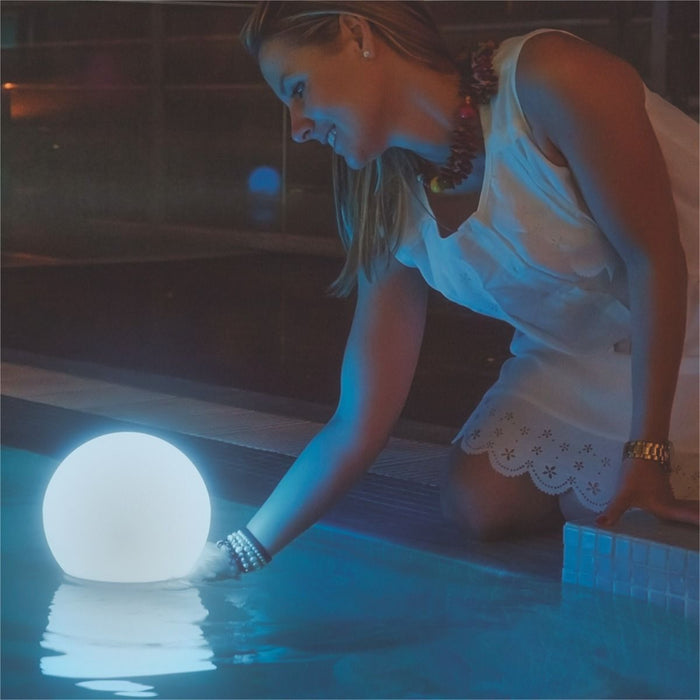 Lampă decorativă solară exterior New Garden Buly 20 🔆 RGB + Alb Cald, Ø20 cm, IP68 🌊 Plutitoare