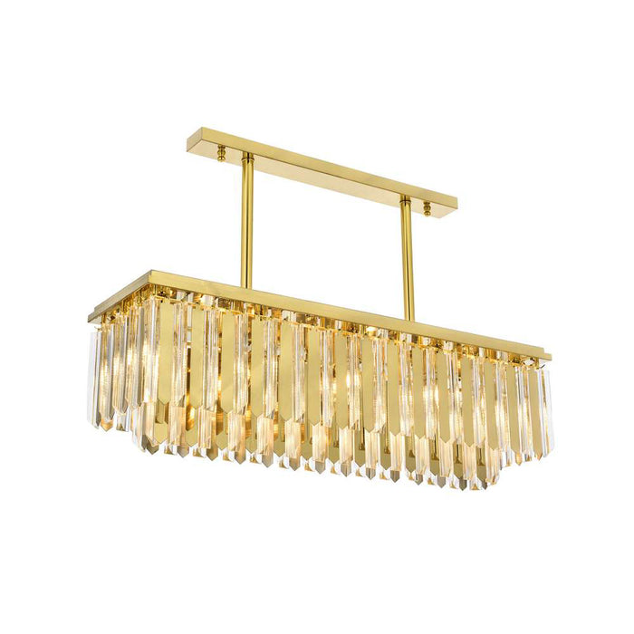 Lustră Queen Bar Suspendată – Inox & Cristal Schott, 100×30 cm