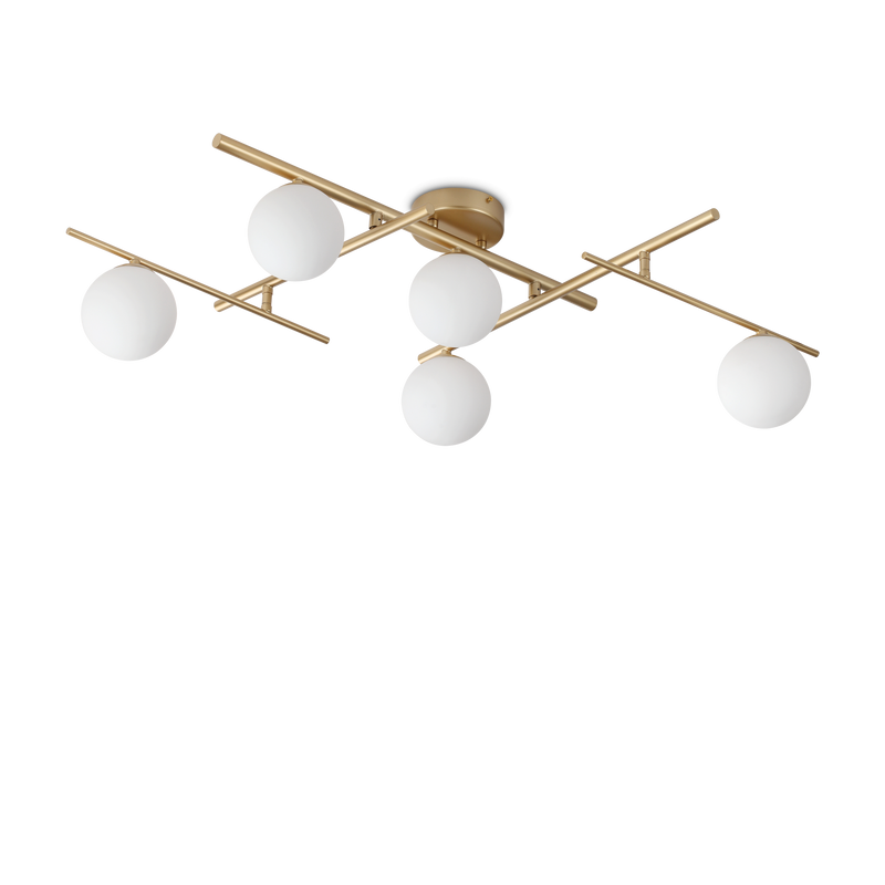 Plafoniera/Aplica ATLAS Ideal Lux, G9 max 5 x 4W, Auriu
