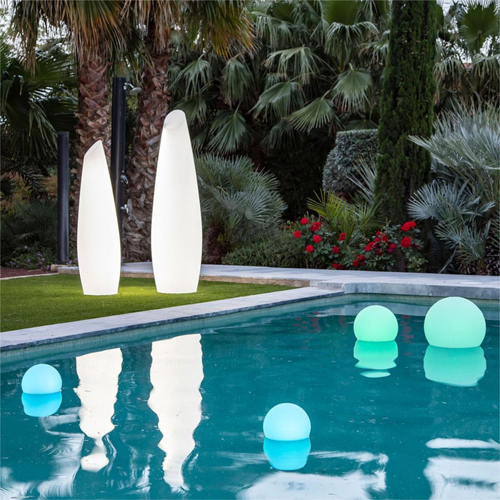 Lampă decorativă solară exterior New Garden Buly 20 🔆 RGB + Alb Cald, Ø20 cm, IP68 🌊 Plutitoare
