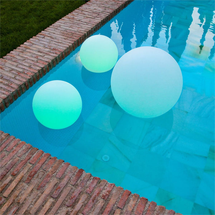 Lampă decorativă solară exterior New Garden Buly 20 🔆 RGB + Alb Cald, Ø20 cm, IP68 🌊 Plutitoare