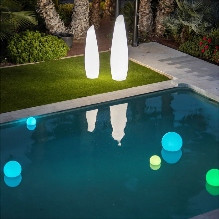 Lampă decorativă solară exterior New Garden Buly 20 🔆 RGB + Alb Cald, Ø20 cm, IP68 🌊 Plutitoare
