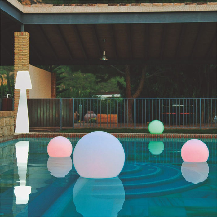 Lampă decorativă solară exterior New Garden Buly 20 🔆 RGB + Alb Cald, Ø20 cm, IP68 🌊 Plutitoare