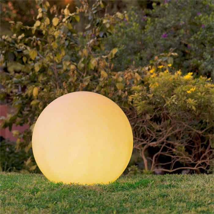 Lampă decorativă solară & reîncărcabilă New Garden Buly 40 🔆 RGB + Alb Cald, Ø40 cm, IP65 – Interior & Exterior