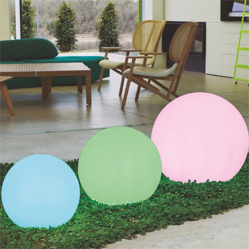 Lampă decorativă solară & reîncărcabilă New Garden Buly 40 🔆 RGB + Alb Cald, Ø40 cm, IP65 – Interior & Exterior