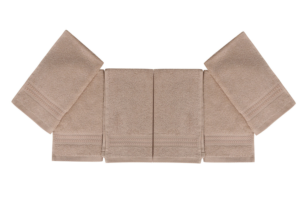 Set prosoape (6 Bucati) Asi Home Rainbow - Beige Bumbac 30X50 cm