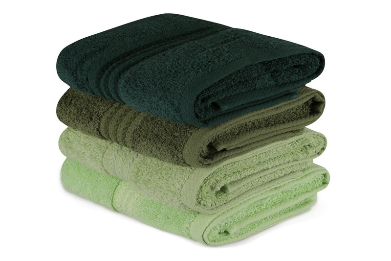 Set prosoape de mâini (4 Bucati) Asi Home Rainbow - Green Bumbac 50X90 cm