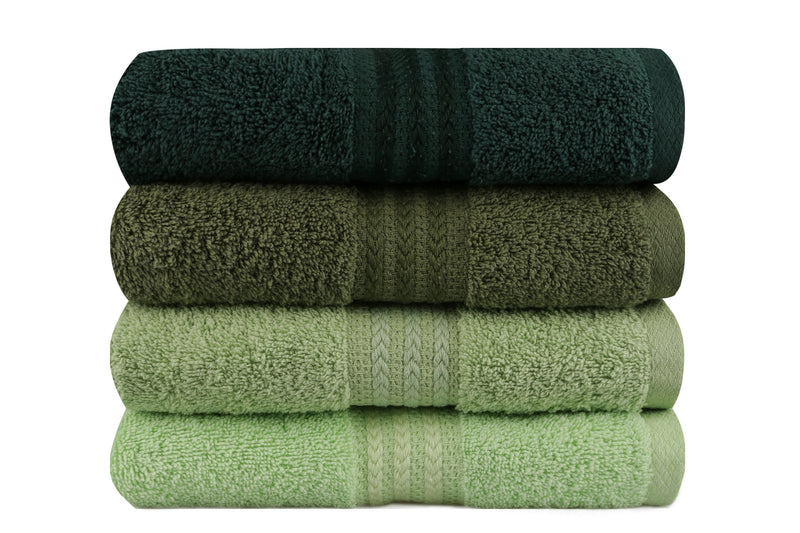 Set prosoape de mâini (4 Bucati) Asi Home Rainbow - Green Bumbac 50X90 cm