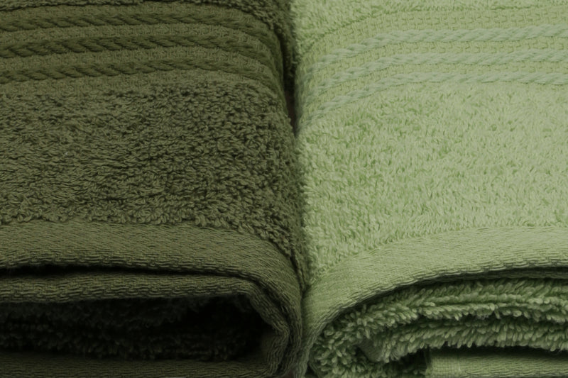 Set prosoape de mâini (4 Bucati) Asi Home Rainbow - Green Bumbac 50X90 cm