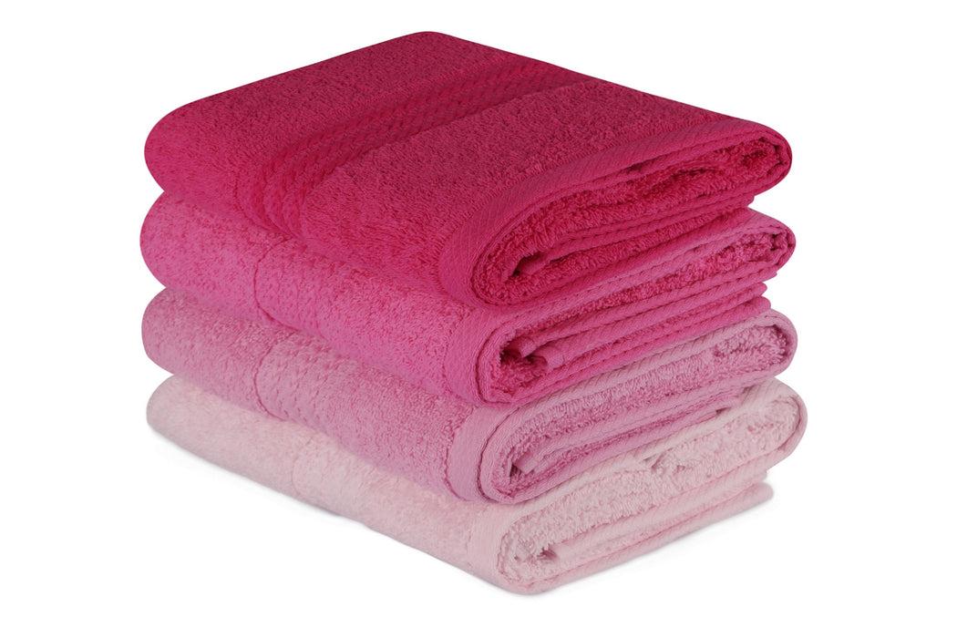 Set prosoape de mâini (4 Bucati) Asi Home Rainbow - Pink Bumbac 50X90 cm