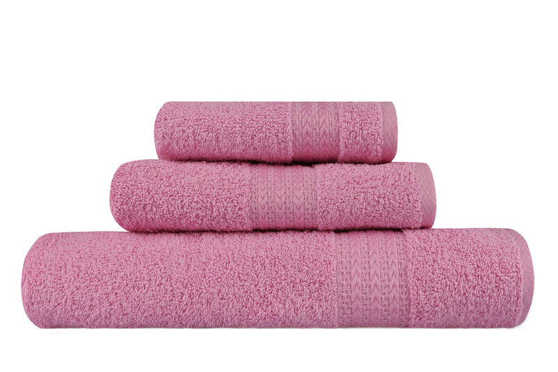 Set prosoape (3 Bucati) Asi Home Rainbow - Pink Bumbac 30|50|70X50|90|140 cm