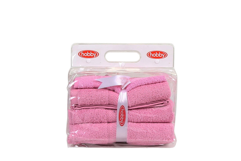 Set prosoape (3 Bucati) Asi Home Rainbow - Pink Bumbac 30|50|70X50|90|140 cm