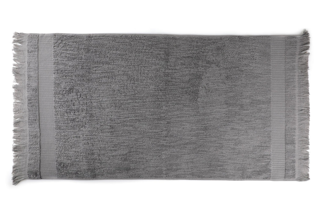 Set prosoape de baie (2 Bucati) Asi Home Zeus - Dark Grey Bumbac 75X150 cm