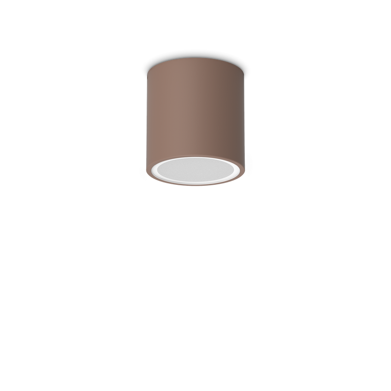 Plafonieră Ideal Lux Techo, Cafeniu, 1xGU10, Ø9 cm