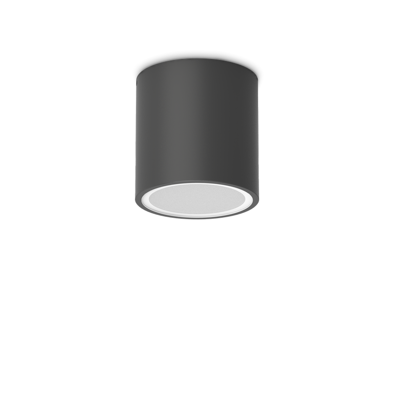 Plafonieră Ideal Lux Techo, Negru, 1xGU10, Ø9 cm