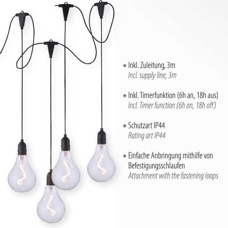 Lustra Paul Neuhaus ENNI 4xLED Negru