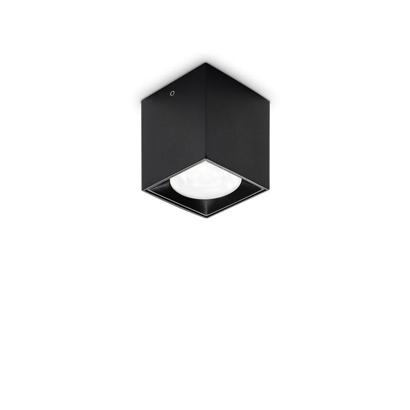 Plafoniera/ Spot Aplicat DOT Ideal Lux, 4W, Negru, Square, 3000 K
