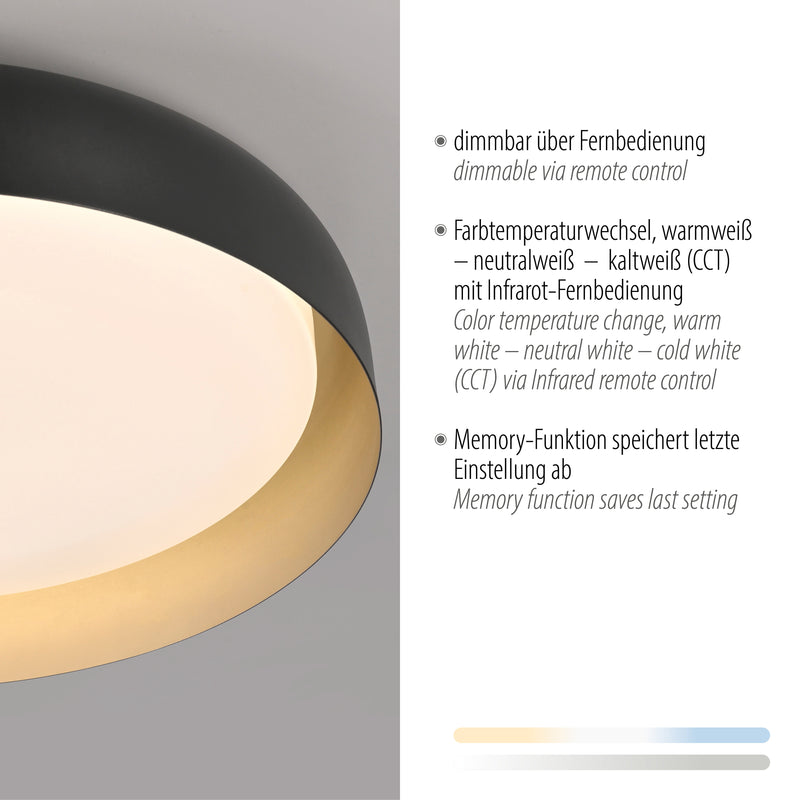 Plafoniera Paul Neuhaus OSKO LED Negru