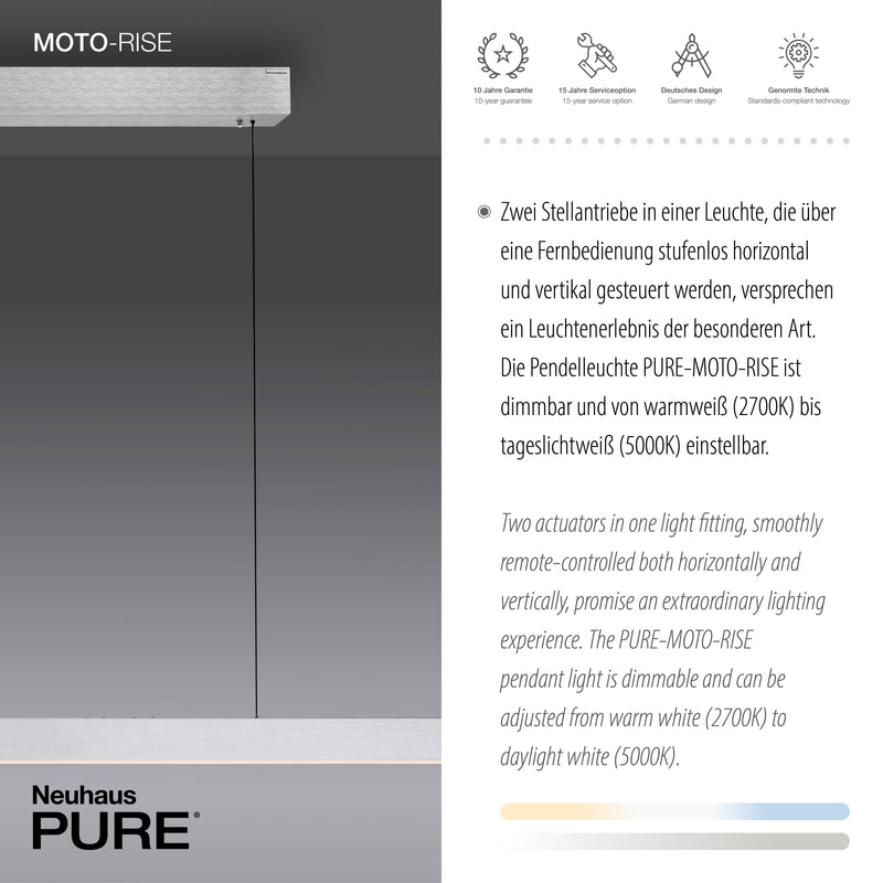 Lustra Paul Neuhaus PURE MOTO-RISE 3xLED Aluminiu