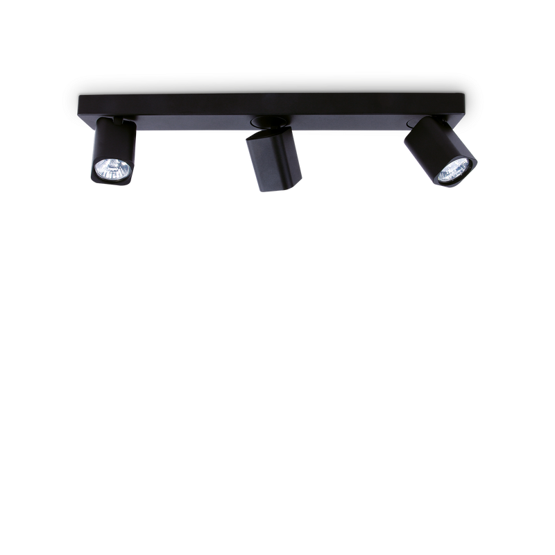 Plafoniera/Aplica RUDY Ideal Lux, GU10 max 3 x 35W, Square, Negru