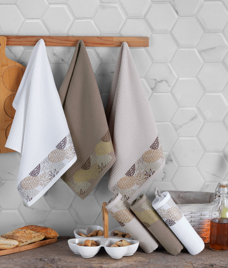 Set prosoape de bucătărie (6 Bucati) Asi Home Pineapple Bumbac 40X60 cm