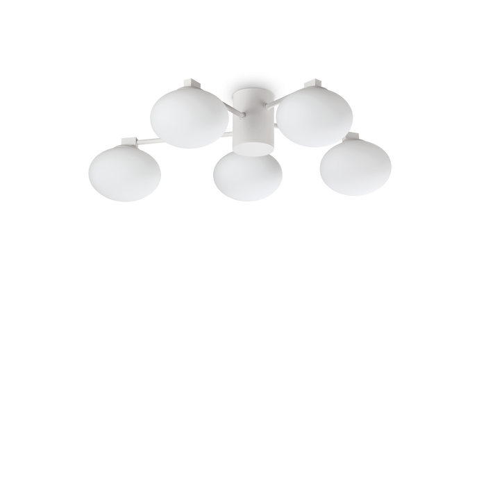 Plafoniera/Aplica HERMES Ideal Lux, G9 max 5 x 28W, D60 CM, Alb