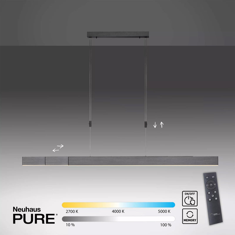 Lustra Paul Neuhaus PURE-MOTO 3xLED Gri