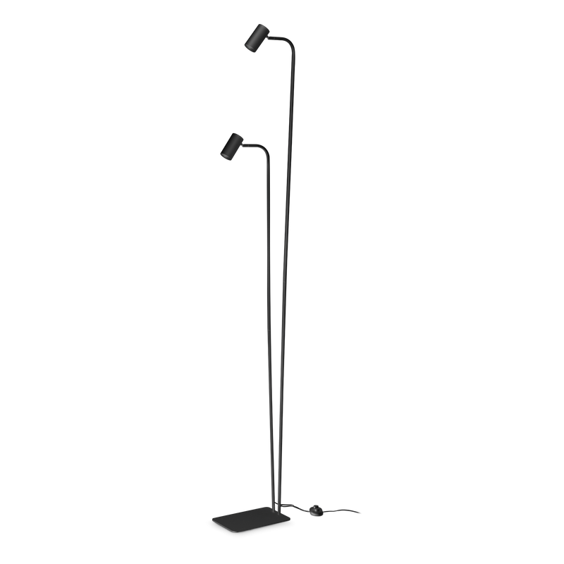 Lampadar Ideal Lux Ginger, Negru, 2xGU10