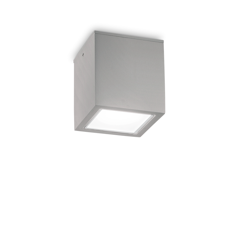 Plafonieră Ideal Lux Techo, Gri, 1xGU10, Ø15 cm, H16 cm