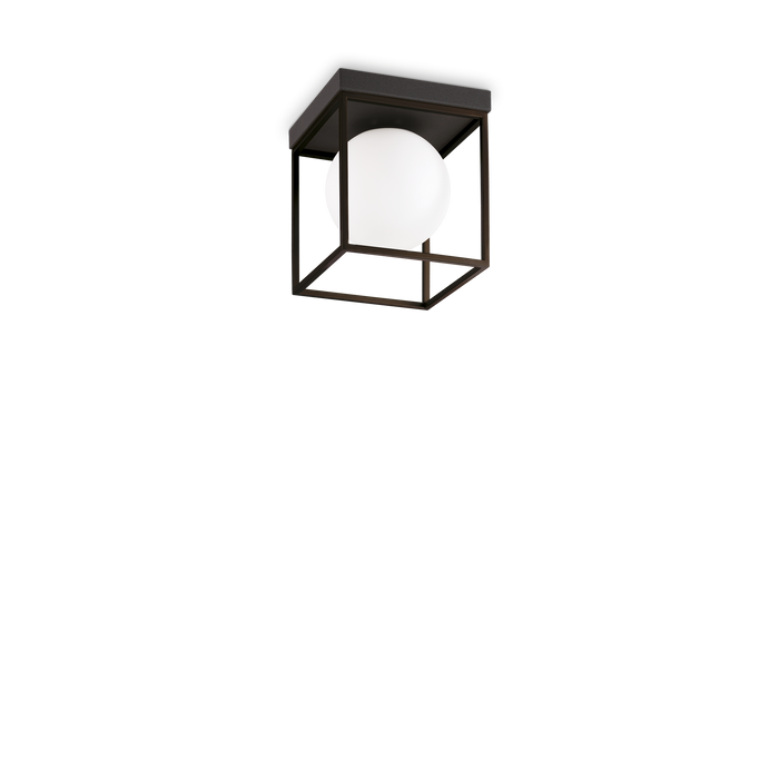 Plafoniera/Aplica LINGOTTO Ideal Lux, E14 max 1 x 28W, L 185 x H 215 x P 185 mm, Negru, 327853