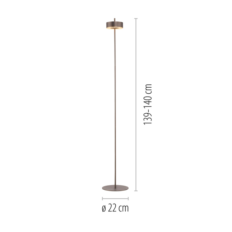 Lampadar Paul Neuhaus Q-ROTATE LED Maro Metalic
