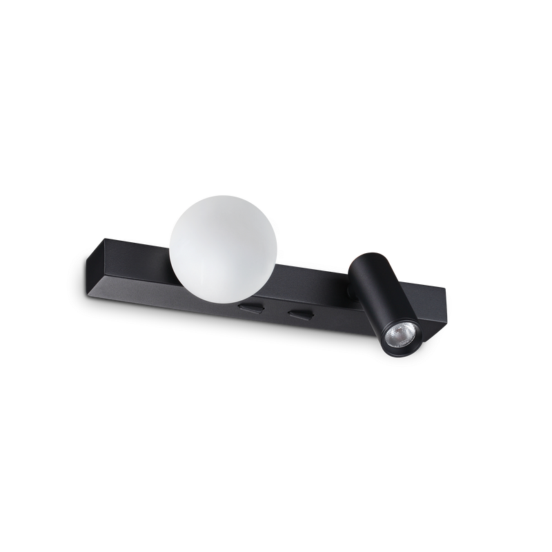 Aplică Ideal Lux Binomio, Negru, LED, Ø21.6 cm