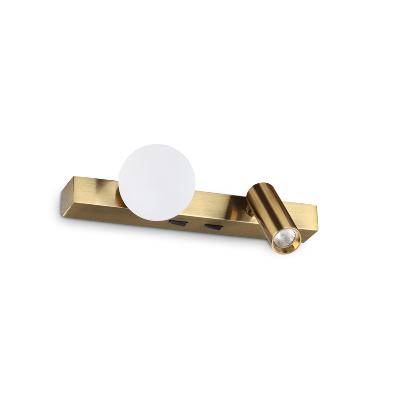 Aplică Ideal Lux Binomio, Alamă, LED, Ø21.6 cm