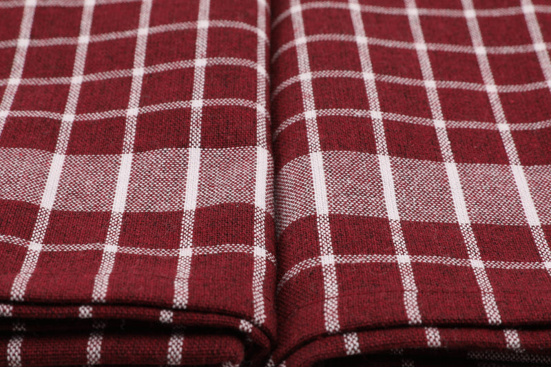 Set prosoape de Bucatarie (10 Bucati) Asi Home Küp - Claret Red Bumbac 45X65 cm