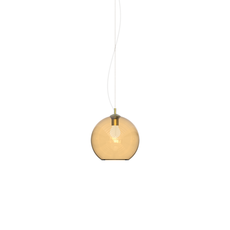 Lustră Ideal Lux Nemo, Chihlimbar, 1xE27, Ø20 cm