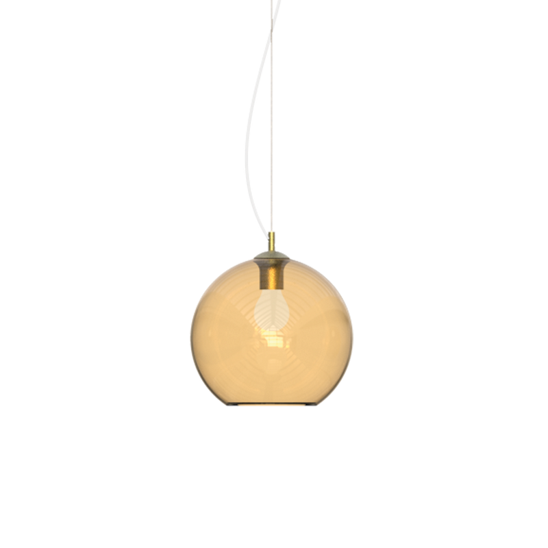 Lustră Ideal Lux Nemo, Chihlimbar, 1xE27, Ø30 cm