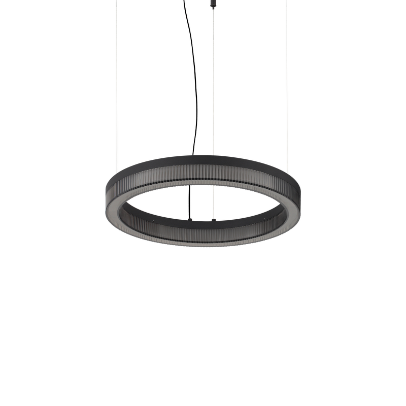 Lustră Ideal Lux Crown, Negru, LED, Ø40 cm
