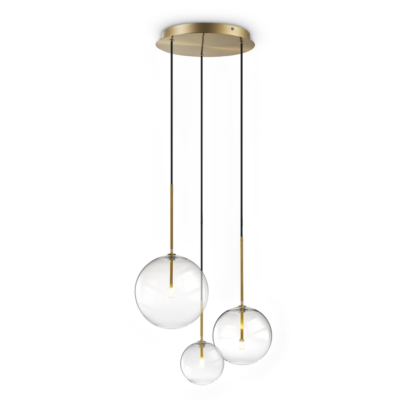 Lustră Ideal Lux Equinoxe, Alamă, 3xG4