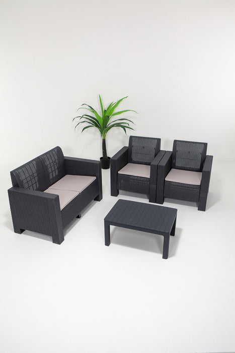 Set Lounge de Gradina Asi Home Aksu 2+1+1+S Takim - Antracit