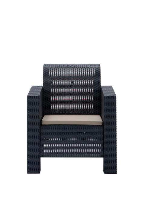 Set Lounge de Gradina Asi Home Aksu 3+1+1+S Takim - Antracit