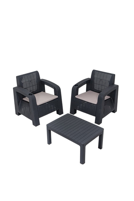 Set Lounge de Gradina Asi Home Olimpos 1+1+S Takim - Antracit