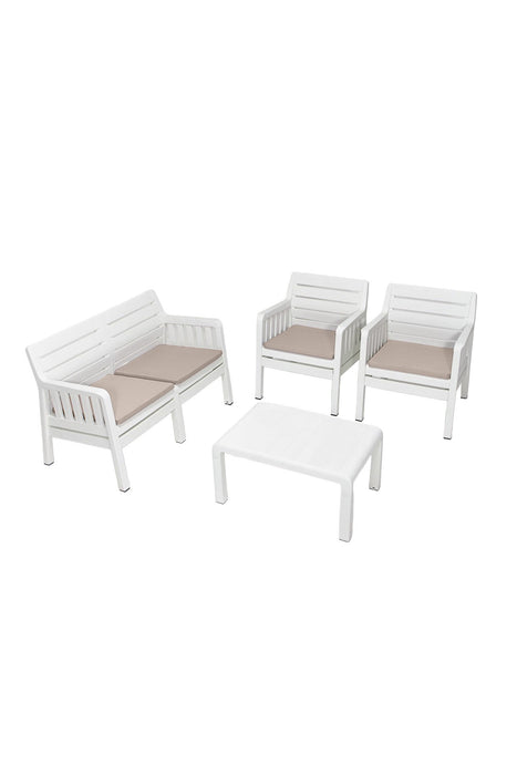 Set Lounge de Gradina Asi Home Lara 2+1+1+S Takim - Alb